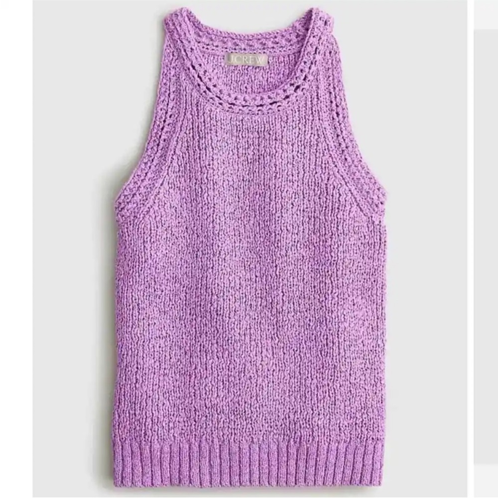 J. Crew Purple Knit Sweater Tank